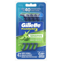 GILLETTE PRESTOBARBA 3 SENSITIVE MAQUINA DE AFEITAR DESCARTABLE X4U