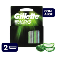 GILLETTE MACH 3 SENSITIVE REPUESTO DE AFEITAR X2U