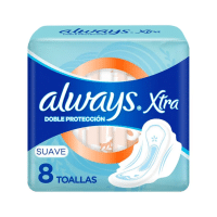 ALWAYS XTRA DOBLE PROTECCION TOALLAS SUAVE X8U